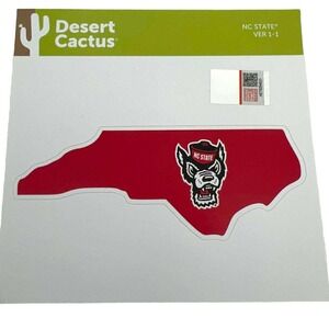 NC State Wolfpack North Carolina State Map‎ Car Bumper Sticker Decal NIB